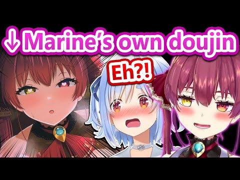 Pekora Sees Marine's 𝙋*𝙍𝙉 Collection And Finds Her Own Doujin...