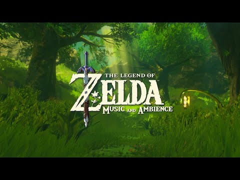 Forest sounds in zelda ambience ( w/relaxing video games music mix)