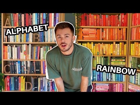 i organised 1000+ books 3 ways (rainbow, alphabetical, genre)