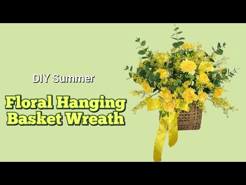 NEW: DIY Summer Floral Hanging Basket Wreath! | Ideas #summer #juvilee2575