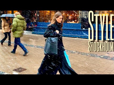 Fabulous Snowfall in Stockholm ❄️| What Are People Wearing | Winter Street Style Fashion Trends 2025