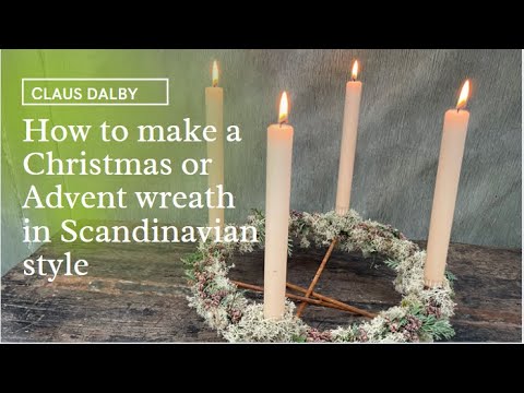 How to make a Christmas or Advent wreath in Scandinavian style