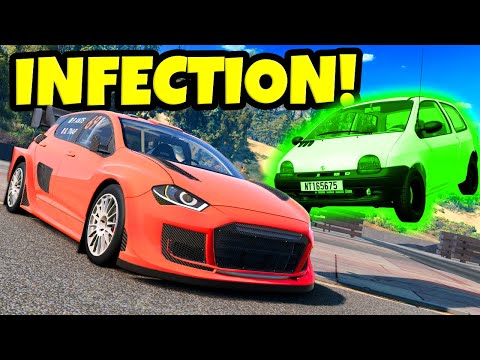 Car ZOMBIE INFECTION Hide and Seek But with Powerups in BeamNG Drive Mods!