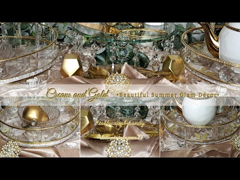 The Cream and Gold Summer Serving Station | 2023 Glam Home Décor Ideas | Decorate My Space 23