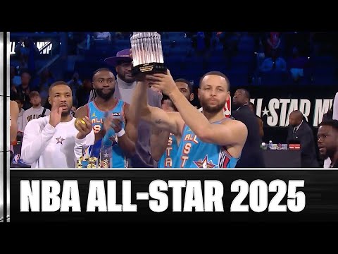 Steph Hoists the 2025 Kobe Bryant NBA All-Star MVP Award 🏆 | NBA on TNT