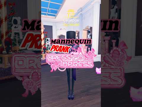 🚨 MANNEQUIN PRANK!! *DRESS TO IMPRESS* #roblox #dresstoimpress #dti #prank #funny #shorts