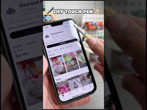 ✨DIY screen touch pen🖊️!?#diy #diycrafts #cutecrafts #papercraft #crafts #craft #cute #thingstodo￼￼