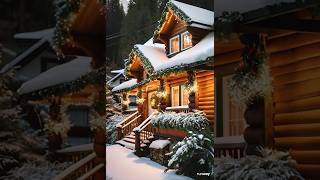 Relaxing AI Cabin in the Wood  #snow #winter #cozycabinambience #ai #aiart #cabin #cabininthewoods