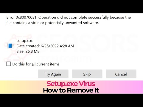 SETUP.EXE Virus! How to Remove It [Working]