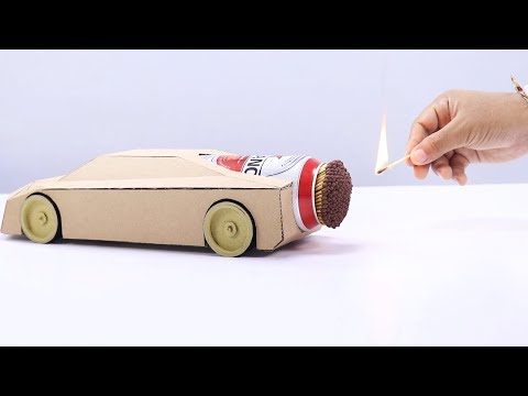 Cool Matches Powered Cardboard Jet Car