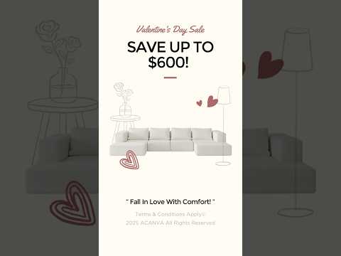 Fall in Love with Comfort Valentine's Day Sale up to $600 Off, Shop Now! #ValentineSale #AcanvaHome