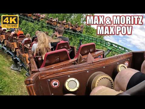 Max + Moritz POV (Max, 4K 60FPS, 2024), Efteling Mack Dueling Powered Coaster | Non-Copyright