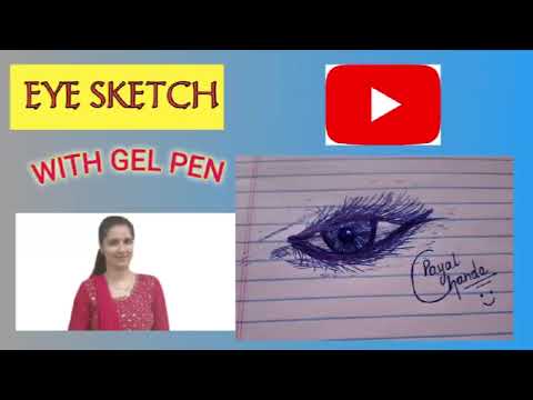 How to draw eye with pen ? 🤗 #draw #drawingtutorial