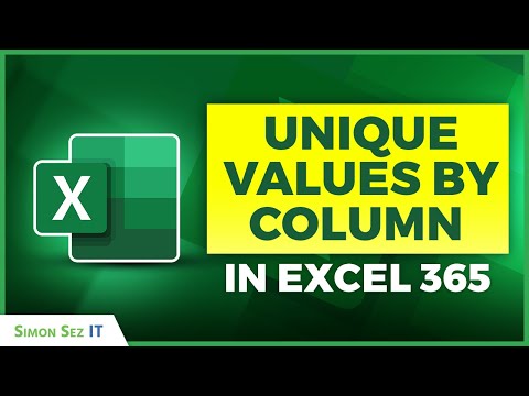 How to Extract Unique Values by Column in Excel 365