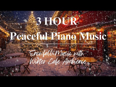 3 hr Peaceful Piano Music TV Background Ambience Music | Cafe Piano Music for Studying & Working 🎹❄️