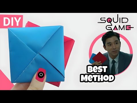 How to make Ddakji from squid game - DIY paper ddakji tutorial