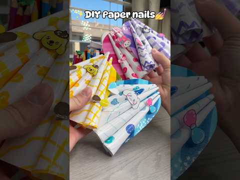 💅Cute DIY Paper nails!? #papernails #papercraft #cutecrafts #crafts #craft #diy #cute #thingstodo