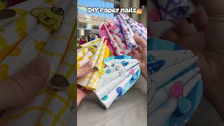 💅Cute DIY Paper nails!? #papernails #papercraft #cutecrafts #crafts #craft #diy #cute #thingstodo