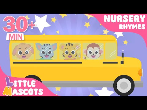 Wheels on The Bus 🚌 + Baa Baa Black Sheep + more | Little Mascots Nursery Rhymes for Kids