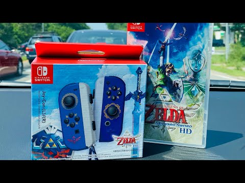 UNBOXING My Skyward Sword HD Zelda Game And Joy Cons In A Driving Car!!