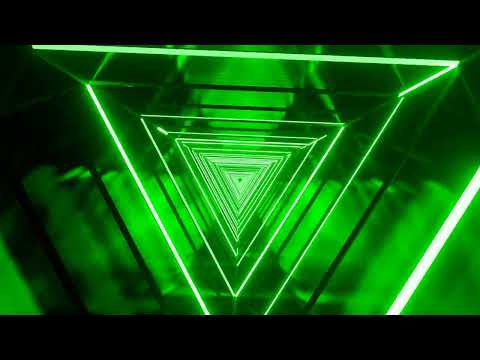 Green Triangle Tunnel Background // @3DMotionGraphicsVFX