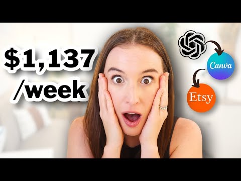 $1,137 PER WEEK for FREE using ChatGPT + Canva 😳