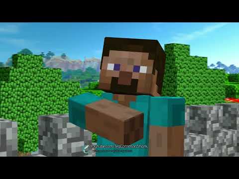 Jack Black as Minecraft Steve, but animated