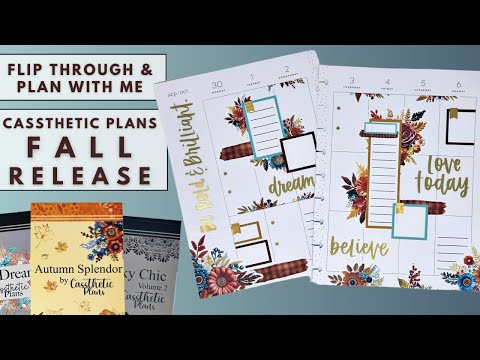 PLAN WITH ME & FLIP THROUGH | CASSTHETIC PLANS AUTUMN SPLENDOR SPREAD | THE HAPPY PLANNER