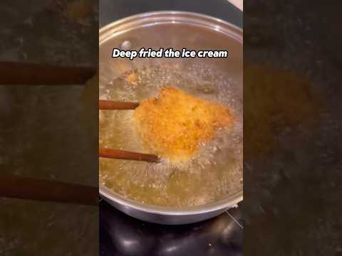 Ice cream deep fried 🍗🍦part 2 #shorts