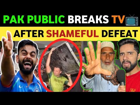 PAK PUBLIC BREAKS TV AFTER DEFEATED BY INDIA 🇮🇳 | KING KOHLI 100* 🇵🇰 PAK PUBLIC AGGRESSIVE REACTION