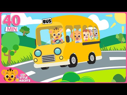 ✨Wheels On The Bus🚌 + Hickory Dickory Dock + more Little Mascots Nursery Rhymes & Kids Songs