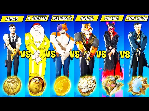 Fortnite Dance Battle of All Bosses (Peter Griffin, Oscar, Valeria, Midas, Montague, Nisha, Kit)