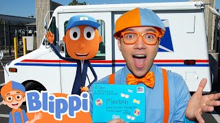 Blippi x Mr. Zip Become a Postal Worker and Mail a Letter at the USPS Post Office #AD @Blippi