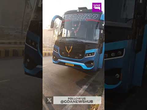 The inter-state Seabird company has been parking its bus right on the main road in Margao