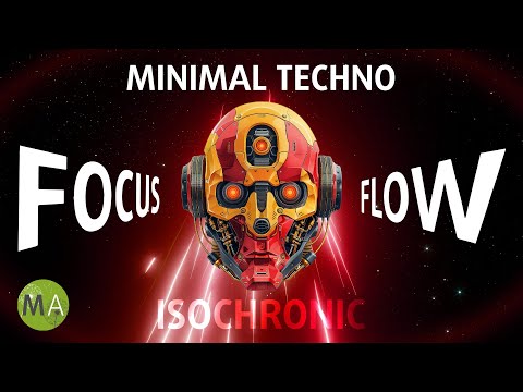 Focus Flow Study Music Minimal Techno + Beta Isochronic Tones 16-20Hz