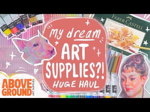 Above Ground Art Haul 🎨✨ Trying Faber-Castell 120 Polychromos Colored Pencils!