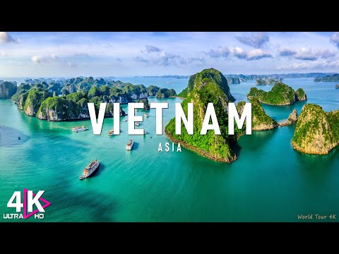 FLYING OVER VIETNAM (4K UHD) - Relaxing Music Along With Beautiful Nature Videos | 4K Video Ultra HD