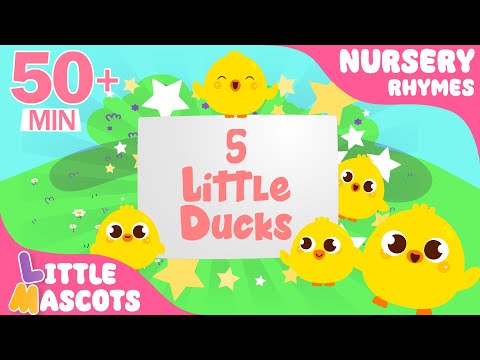 [Classic] Five Little Ducks 🐤 | Animal Song + more | Little Mascots Nursery Rhymes for Kids