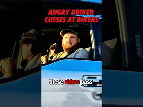 Angry Driver Yells and Cusses At Bikers For Nothing | ​⁠@str_eetmenace  #motorcycle #karen #angry