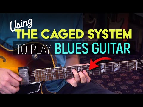 Use chord shapes from The CAGED System to play solo Blues guitar - Blues guitar lesson - EP578