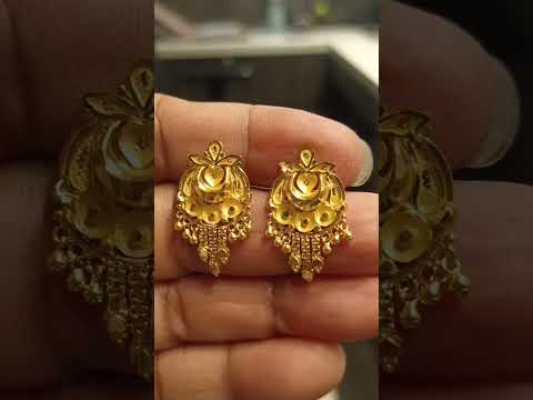 Gold earrings hallmark 22ct#entertainment #youtubeshorts#goldjewellery #wedding #goldjewellerydesi