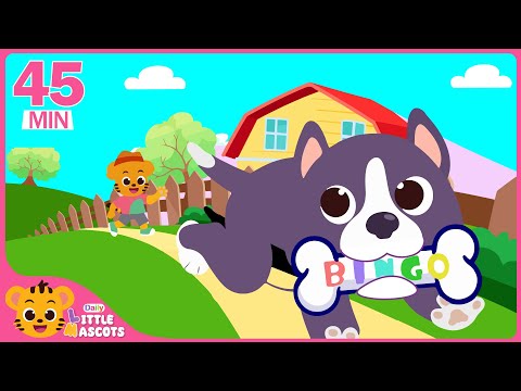 Bingo Song 🐶 + Five Little Speckled Frogs + more Little Mascots Nursery Rhymes & Kids Songs