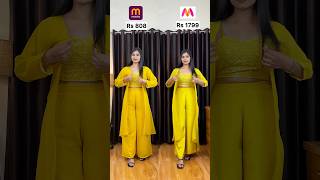 MEESHO VS MYNTRA | Which one you Prefer…? #myntravsmeesho #haldioutfit #haldi #weddingdress