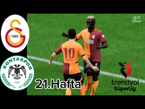 Galatasaray - Konyaspor Maçı | Süper lig 21.Hafta 24/25 (Маç Özeti)