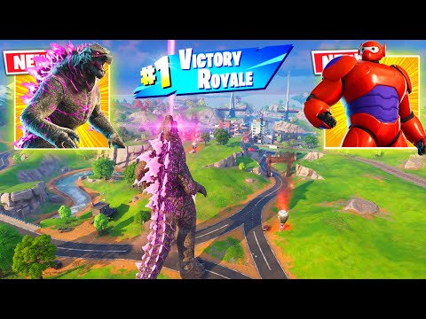 HERO BAYMAX (GODZILLA PORTAL) vs NEW 3 MEDALLIONS & MYTHIC’S CHALLENGE ( NEW! FORTNITE CHAPTER 6 )