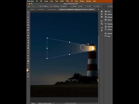 Create Light Beams in Photoshop - #shorts #photoshoptricks