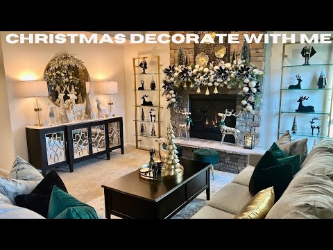 NEW* CHRISTMAS DECORATE WITH ME | LIVING ROOM REINDEER THEME  #decoratewithme