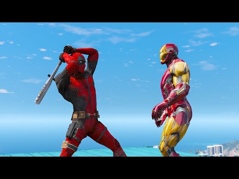 Ironman & Deadpool Gameplay Funny Fails in GTA 5 - 30 Minutes of the Best Ragdolls Compilation #18