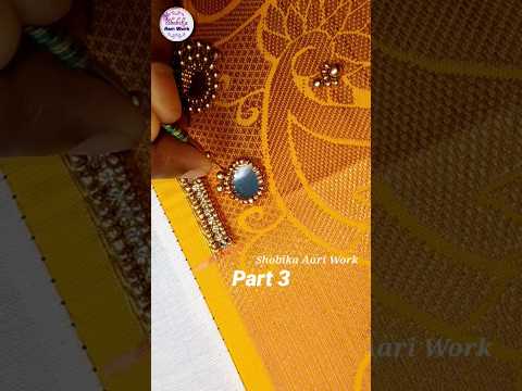 Aari Work Blouse Sleeve Design Stitch | Shobika Aari Work Class🦋