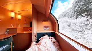 22 Hours on Japan’s Snowiest First-Class Sleeper Train | 🇯🇵 Sunrise Express